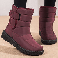 SYLKE - WASSERDICHTE UND WARME STIEFEL – Dunkelrot