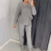VERENA - SET AUS SWEATSHIRT UND JOGGINGHOSE – Grau
