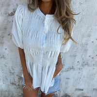 Aukje™ Chique Ibiza-Style-Bluse – Weiß