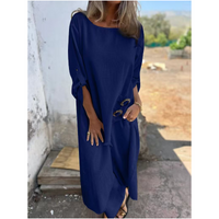 Heidi-Mode | Eleganter Baumwolle und Leinen Zweiteiler – Blau