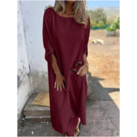 Heidi-Mode | Eleganter Baumwolle und Leinen Zweiteiler – Rot