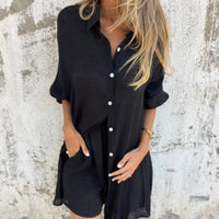 ANNALENA - SET HEMD UND KURZE HOSE – Schwarz