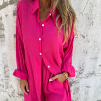 ANNALENA - SET HEMD UND KURZE HOSE – Rosa