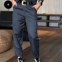 Bjarne™ - Elegante, Figurbetonte Gestreifte Hose – Dunkelblau