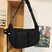 CELINA - CROSSBODY TASCHE AUS LEINEN – Schwarz