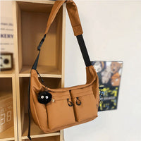 CELINA - CROSSBODY TASCHE AUS LEINEN – Braun
