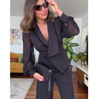 VERONIQUE - BLAZER UND HOSEN SET – Schwarz