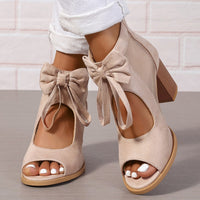 ADRIANA | Damen Sandalen Schleife – Khaki