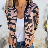 Madelon™ | Frühlingsjacke mit Reißverschluss und Zebramuster – Rosa