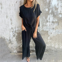 Madeleine™ | Elegantes zweiteiliges Sommerset – Schwarz