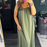 Tabea | Lässiges ärmelloses Kleid mit Taschen – Grün