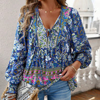 Anita™ | Elegante Bluse im Ibiza-Stil – Blau