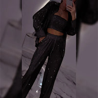 PARIS - DREITEILIGES SET – Schwarz