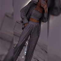 PARIS - DREITEILIGES SET – Grau