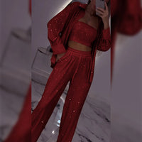 PARIS - DREITEILIGES SET – Rot