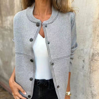 ZÜBEYDE - CARDIGAN MIT KNOPFLEISTE – Grau