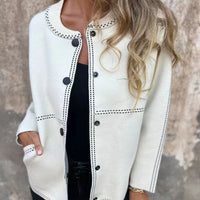ZÜBEYDE - CARDIGAN MIT KNOPFLEISTE – Weiß