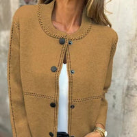 ZÜBEYDE - CARDIGAN MIT KNOPFLEISTE – Khaki
