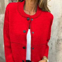 ZÜBEYDE - CARDIGAN MIT KNOPFLEISTE – Rot