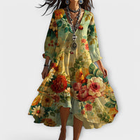 Shanae – Elegantes Midi Kleid Mit Blumenmuster – Blumen 3