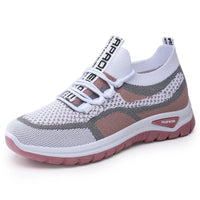 Xarae - leichte, gedämpfte Laufschuhe mit Schnürung – Rosa