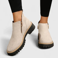 Nina | Damen Stiefel modern elegant hochwertig – Beige