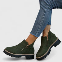 Nina | Damen Stiefel modern elegant hochwertig – Grün