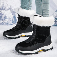 Nicolle™ - Warme Wasserdichte Winterstiefel für Damen | Rutschfest mit Reißverschluss – Schwarz