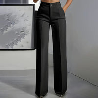 Bibi | Damen-Anzughose mit hoher Taille – Schwarz