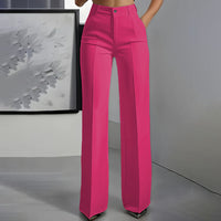 Bibi | Damen-Anzughose mit hoher Taille – Rosenrot