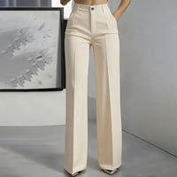 Bibi | Damen-Anzughose mit hoher Taille – Beige