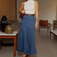 Tiaressa - Denim-Maxikleid – Blau