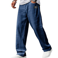Callen - Leicht strukturierte, gerade geschnittene Hose – Marine