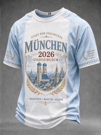 Männliches München-Print-Casual-T-Shirt – als bild