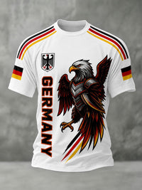 Deutschland-Fußball-T-Shirt mit Aufdruck – Weiß