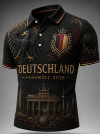 Herren-Vintage-Deutschland-Fußballfan-Shirt mit Aufdruck – als bild