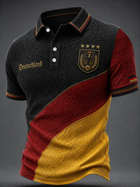 Herren-Deutschland-Fußballfan-Print-Lässiges Oberteil – als bild