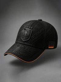 Unisex-Fußballmütze aus Deutschland – Schwarz