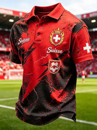 Herren-Fußballfan-Shortsleeve aus der Schweiz – als bild