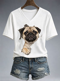 Schönes Mops-T-Shirt für Damen – als bild