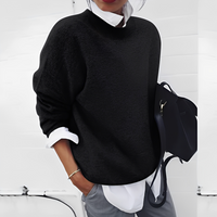 Gabriella - Damenpullover mit weitem Schnitt – Schwarz