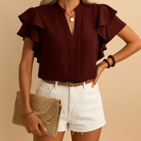 Stilvolle Bluse für Frauen | Elegante – Rot
