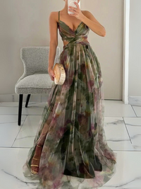 Stilvolles langes Abendkleid für Damen | Maxi – Grün