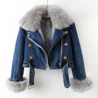 Stylische Jeansjacke für Damen | Winter – Dunkelblau