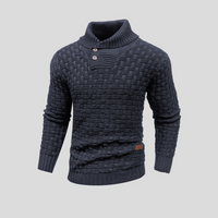 Stylischer warmer Pullover für Herren | Strick – Dunkelgrau