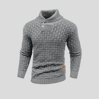 Stylischer warmer Pullover für Herren | Strick – Grau