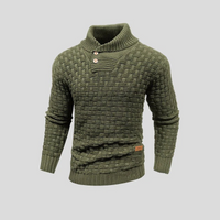 Stylischer warmer Pullover für Herren | Strick – Grün