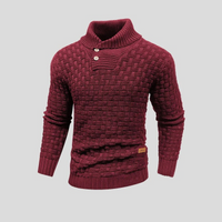 Stylischer warmer Pullover für Herren | Strick – Rot