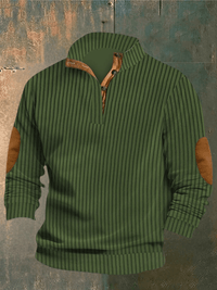 COOPER - RIPPED SWEATER MIT HOHEM KRAGEN – Grün