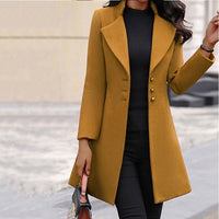 Trenchcoat Damen Elegant | Figurbetont Klassisch Lang – Gelb